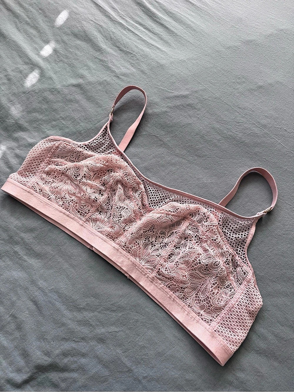 Soma Mixed Media Bralette XL Pink Floral Lace Mesh Wirefree Comfort Bra